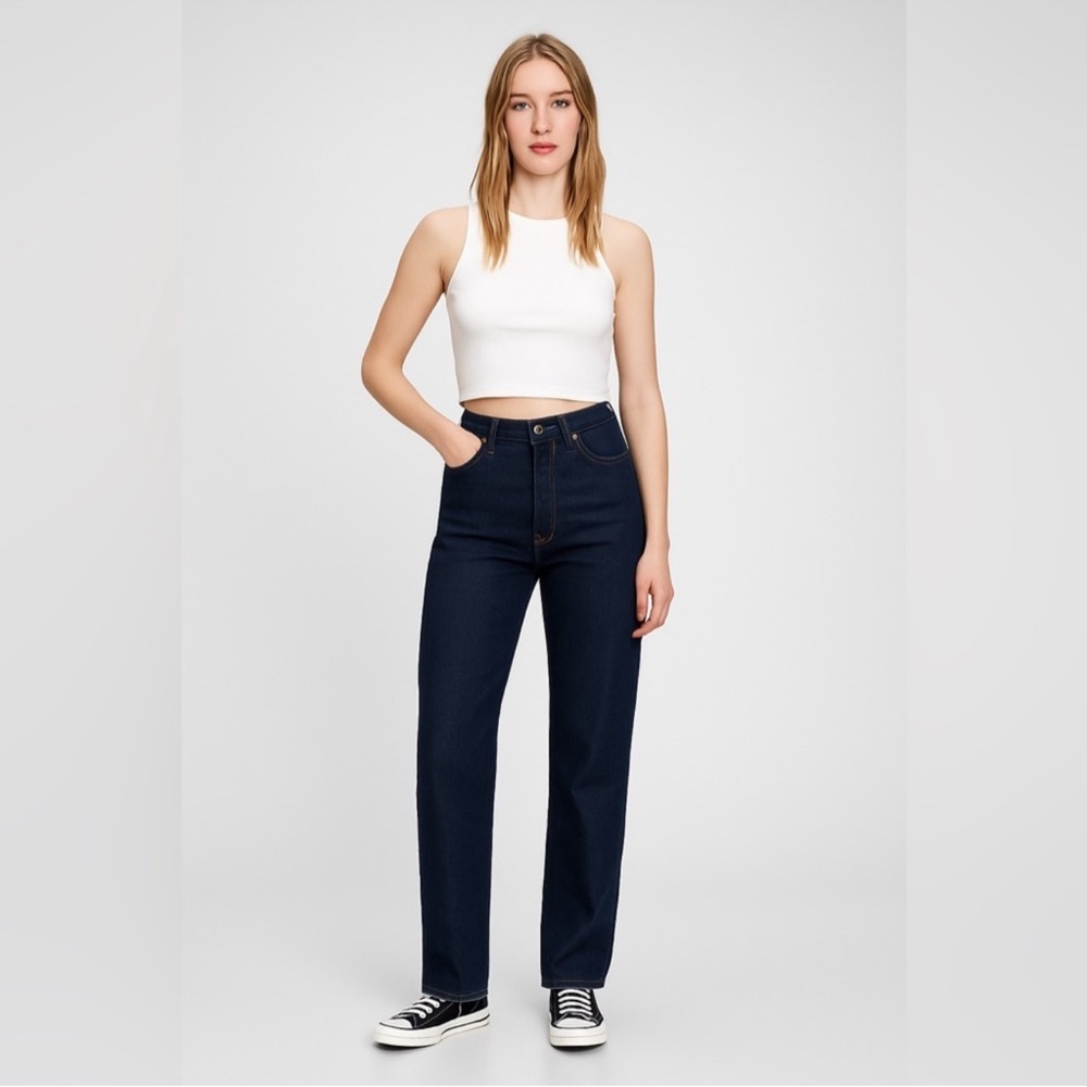 Madewell Women's  90s Straight-Leg High-Rise Dark Wash Jeans Sz. 28T